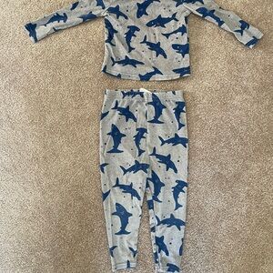 Shark Pajama Set - Gray and Blue